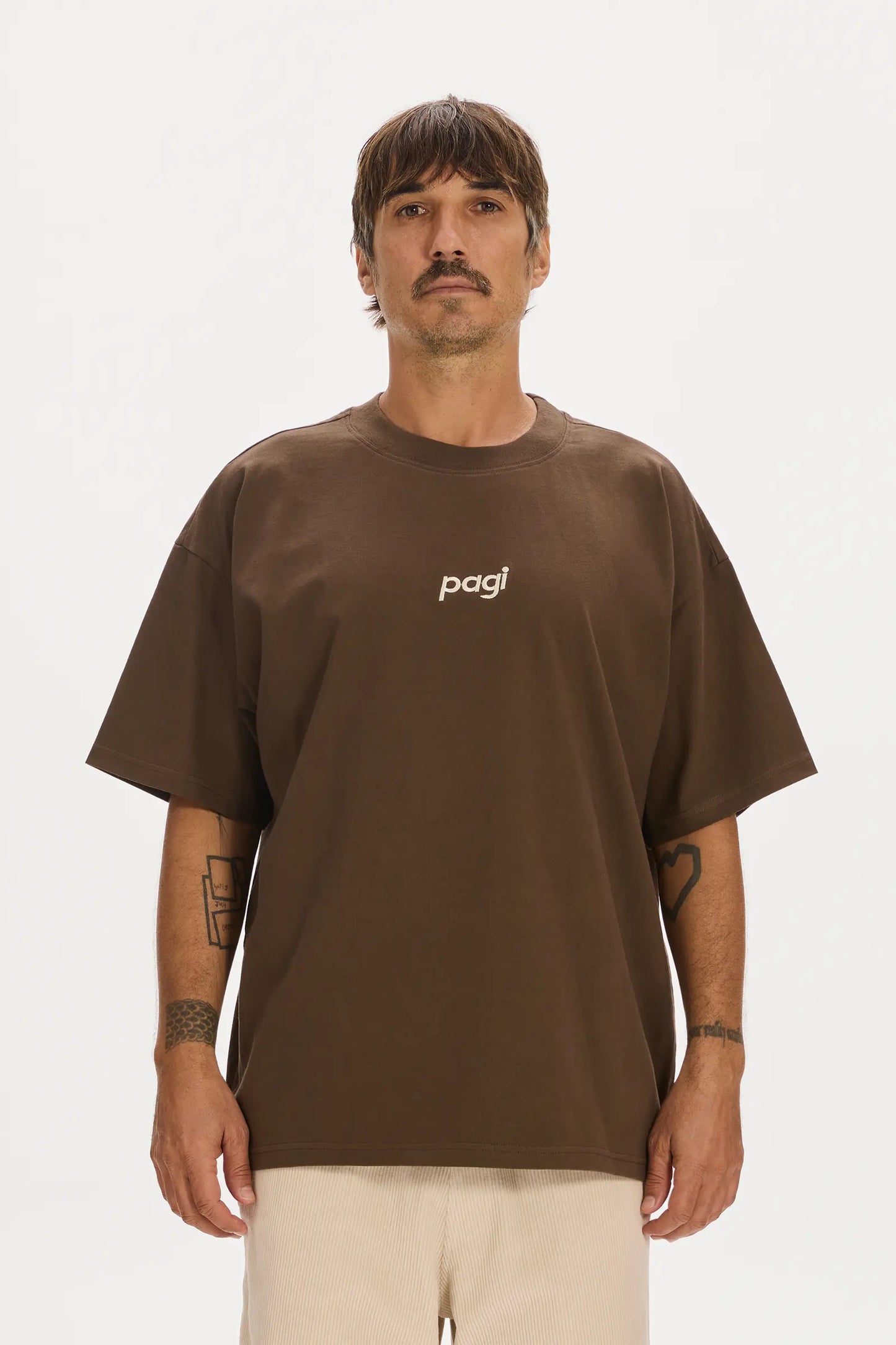 Oversized Pagi Tee Brown