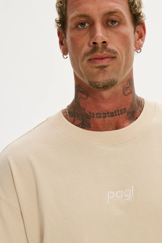 Heavy Oversized Pagi Tee Beige