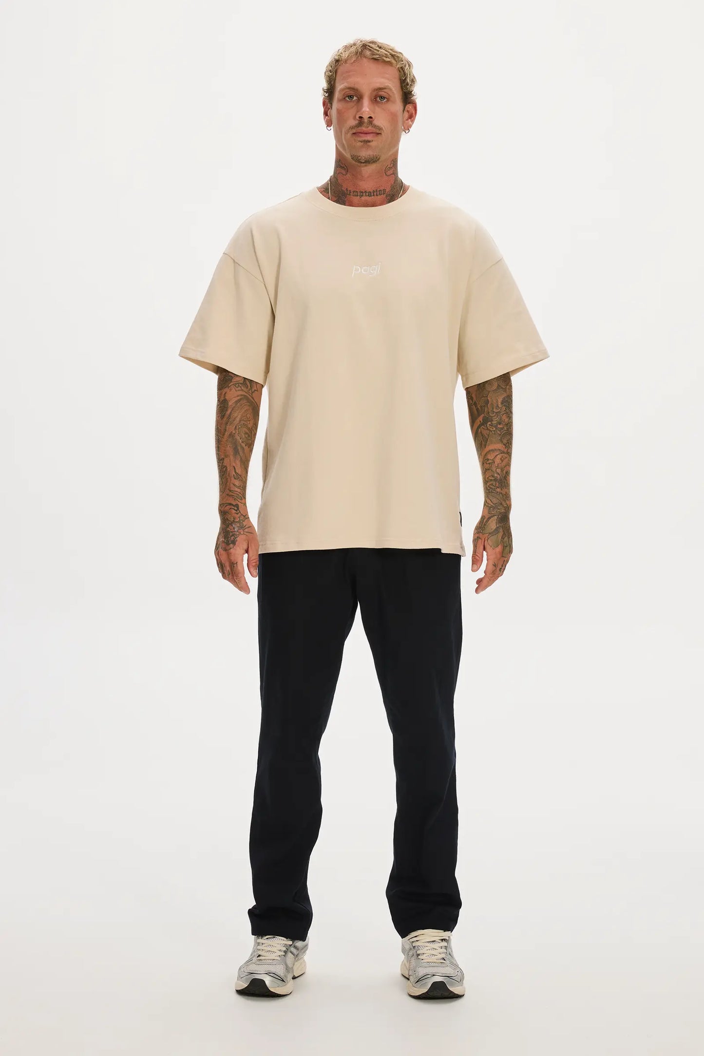 Heavy Oversized Pagi Tee Beige