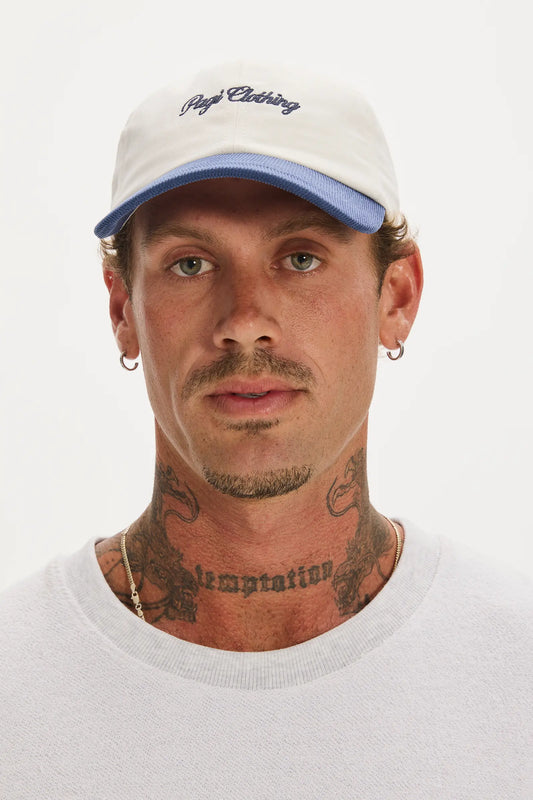 Dad's Cap White & Deep Blue