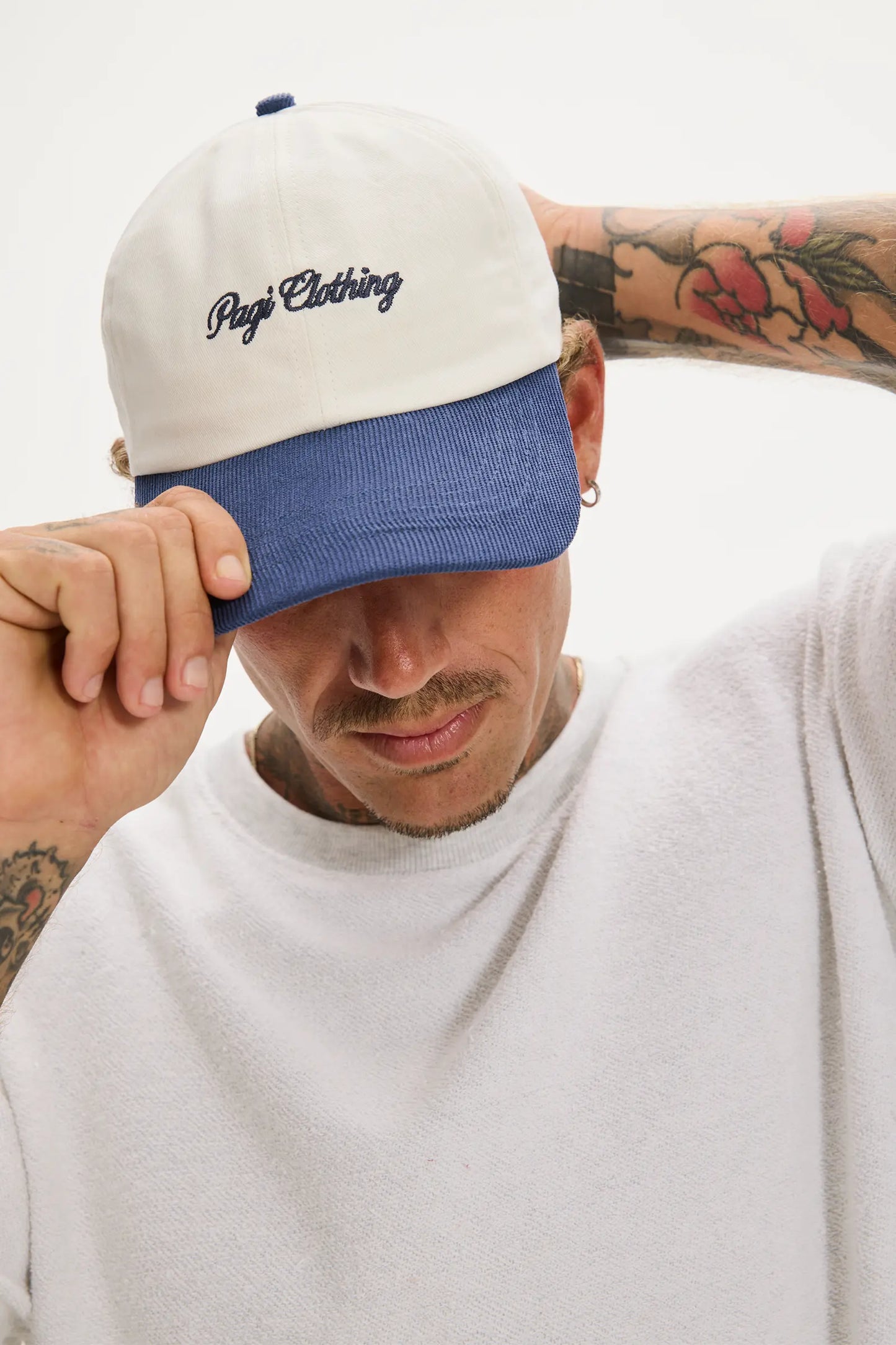 Dad's Cap White & Deep Blue