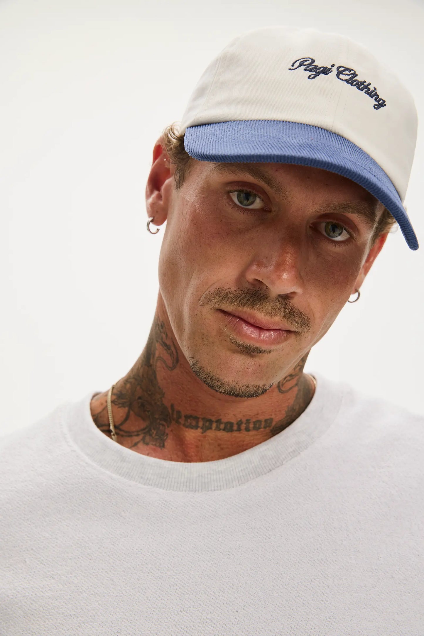 Dad's Cap White & Deep Blue
