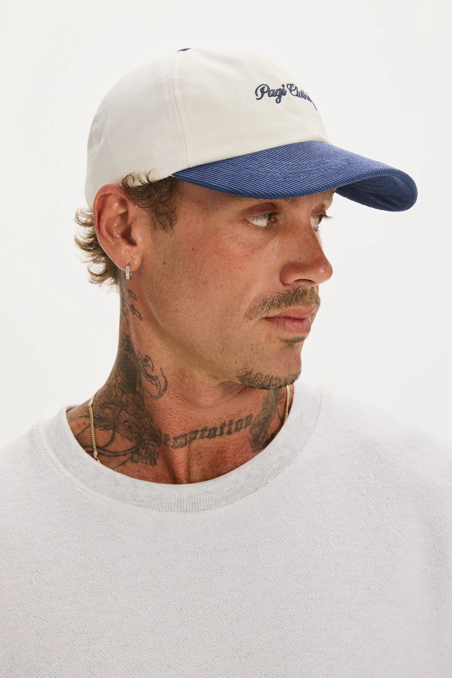 Dad's Cap White & Deep Blue