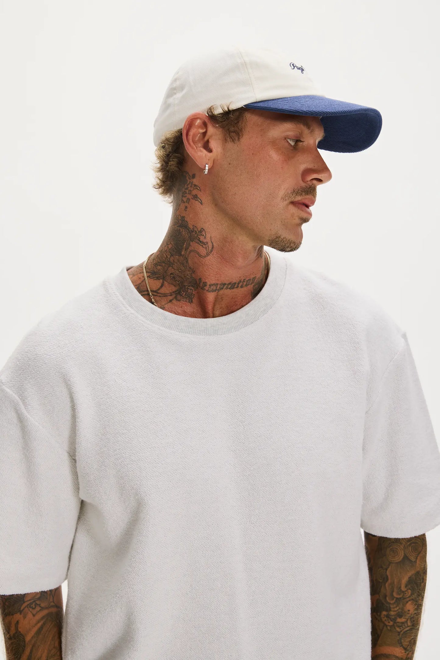 Dad's Cap White & Deep Blue