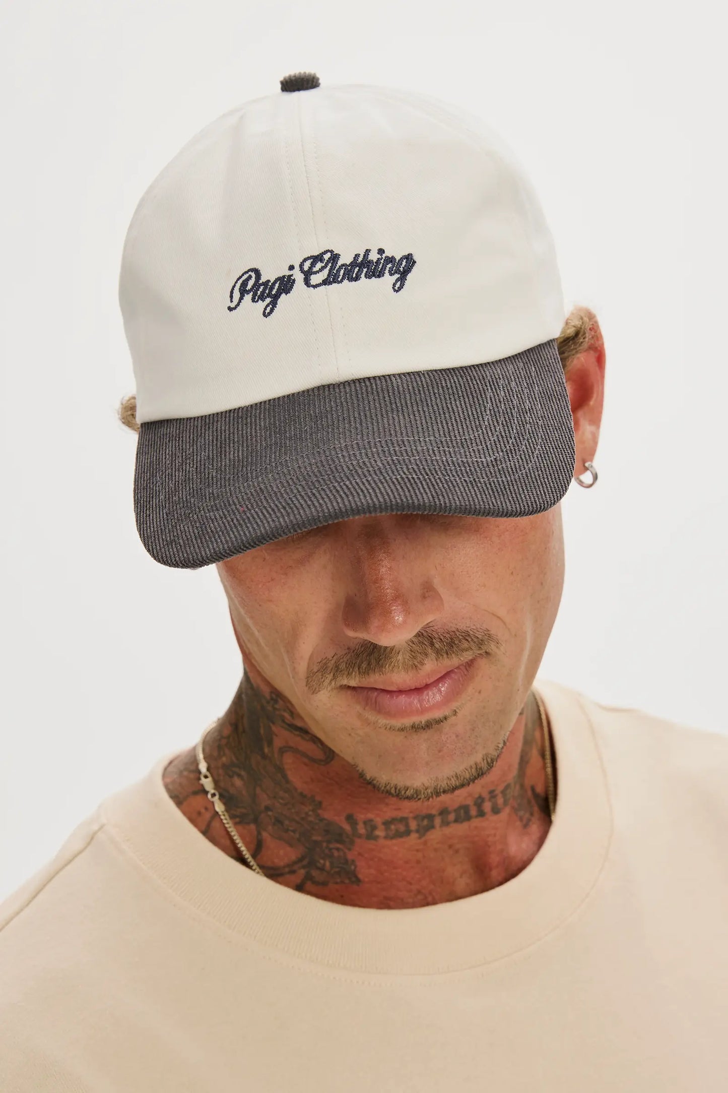 Dad's Cap White & Charcoal