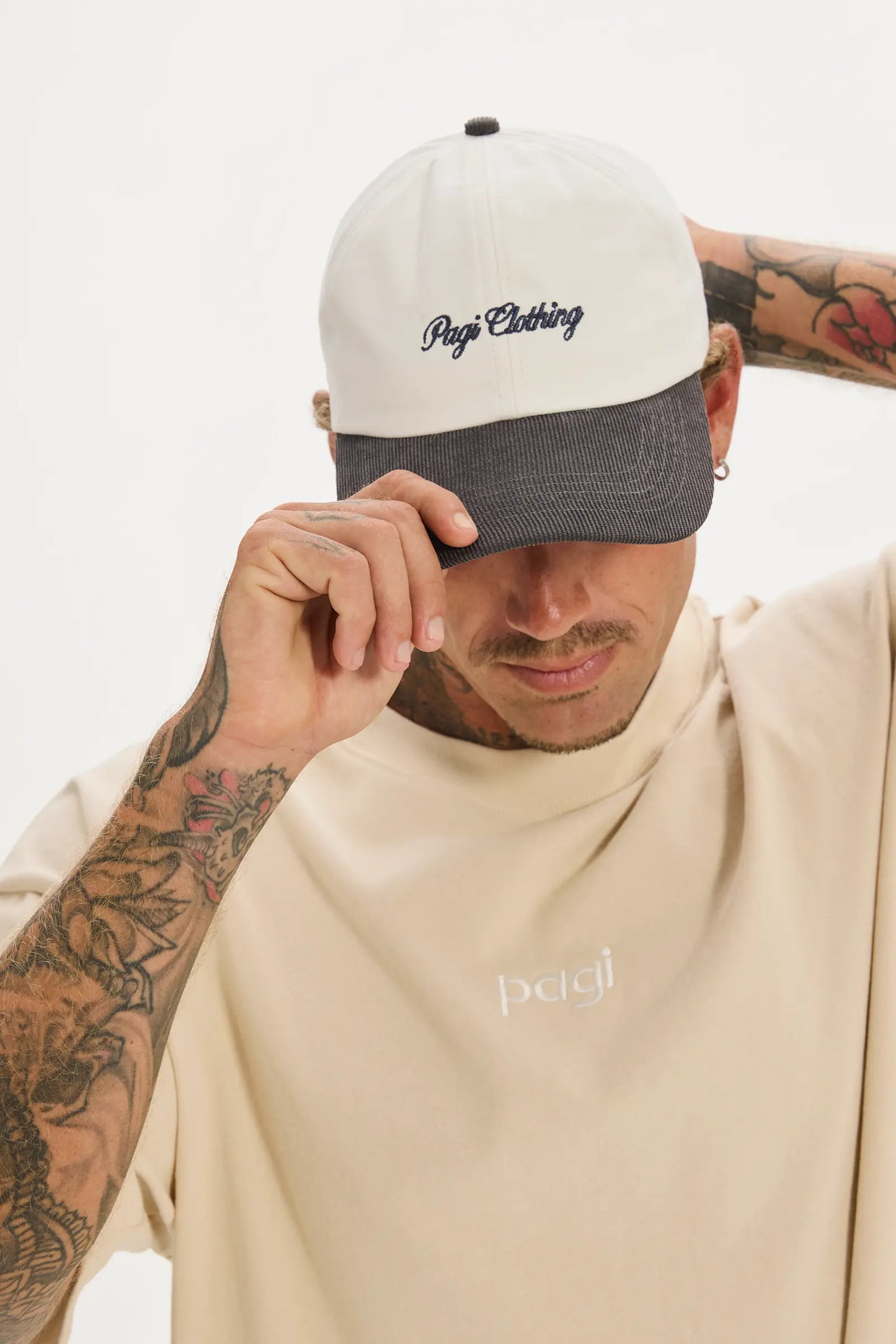 Dad's Cap White & Charcoal
