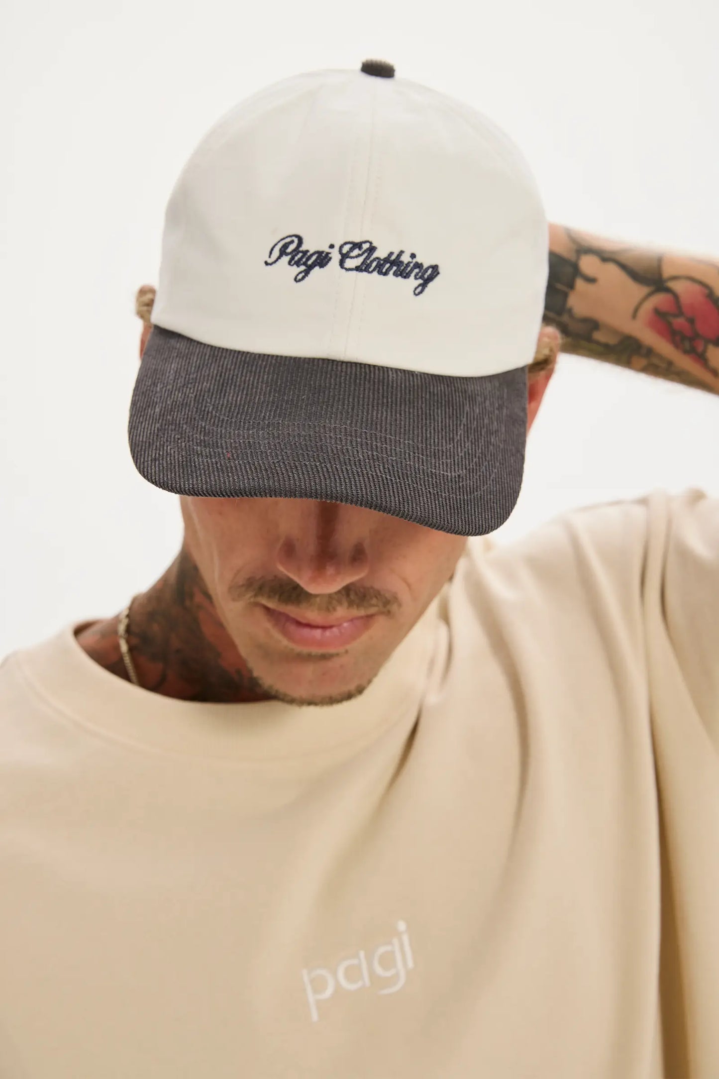 Dad's Cap White & Charcoal